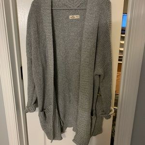 Hollister grey oversized cardigan